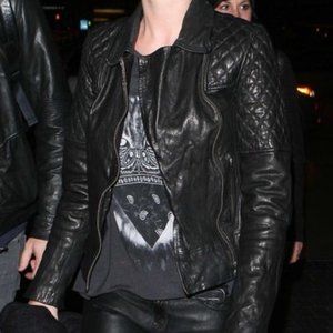 All Saints Black Walker Leather Jacket Size 6
